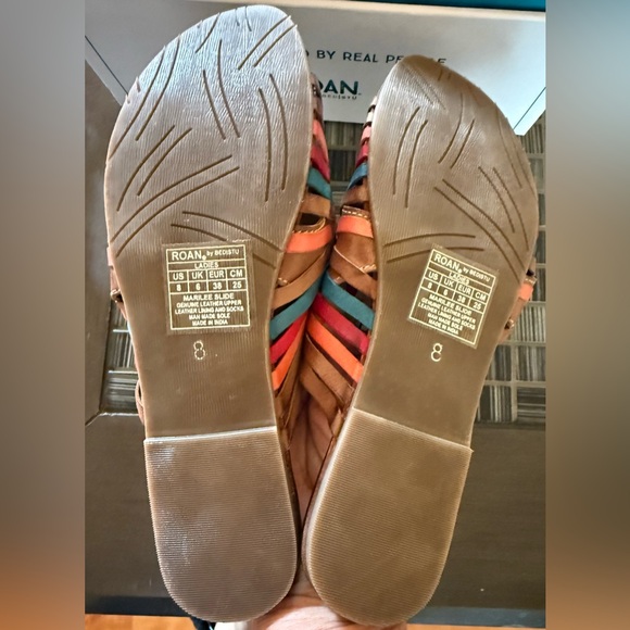ROAN BY BED|STU Multicolor Huarache Woven Full Grain Leather Slide Sandal. NIB 😍 - Picture 4 of 8